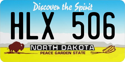 ND license plate HLX506