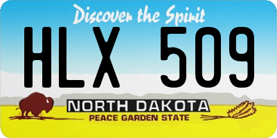 ND license plate HLX509