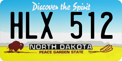 ND license plate HLX512