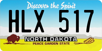ND license plate HLX517
