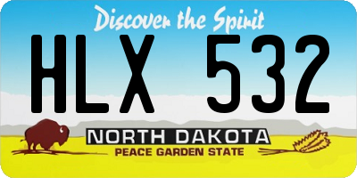 ND license plate HLX532