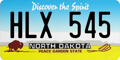 ND license plate HLX545