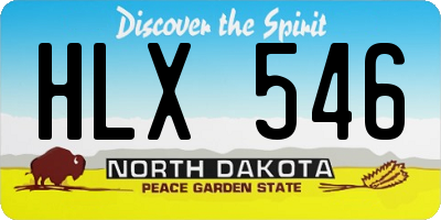 ND license plate HLX546