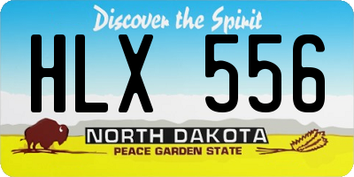 ND license plate HLX556