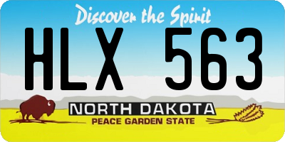 ND license plate HLX563