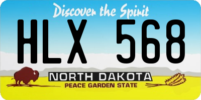 ND license plate HLX568