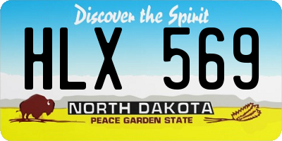 ND license plate HLX569