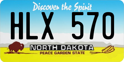 ND license plate HLX570
