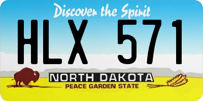 ND license plate HLX571
