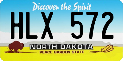 ND license plate HLX572