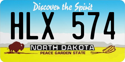 ND license plate HLX574