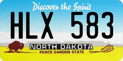 ND license plate HLX583