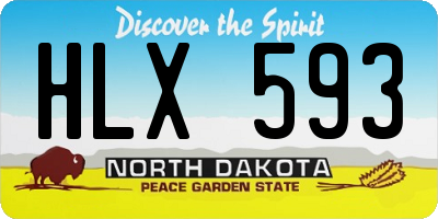 ND license plate HLX593