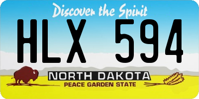 ND license plate HLX594