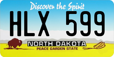 ND license plate HLX599