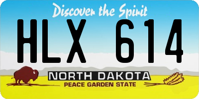ND license plate HLX614