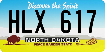 ND license plate HLX617