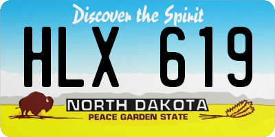 ND license plate HLX619