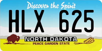 ND license plate HLX625