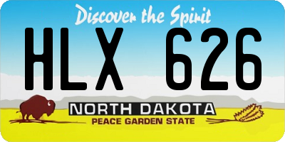 ND license plate HLX626