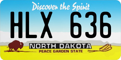 ND license plate HLX636