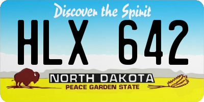 ND license plate HLX642