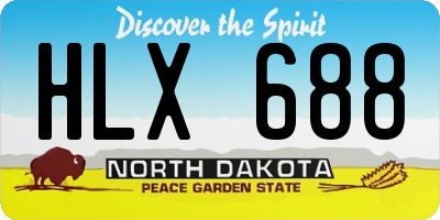 ND license plate HLX688