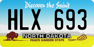ND license plate HLX693