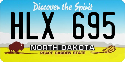 ND license plate HLX695