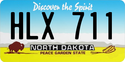ND license plate HLX711