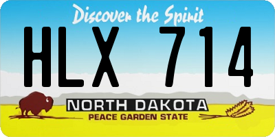 ND license plate HLX714