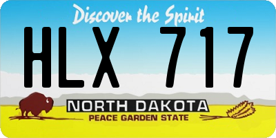 ND license plate HLX717