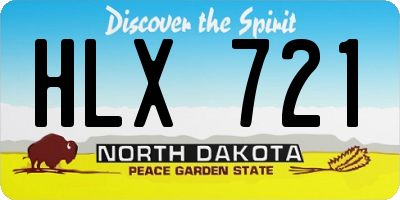 ND license plate HLX721