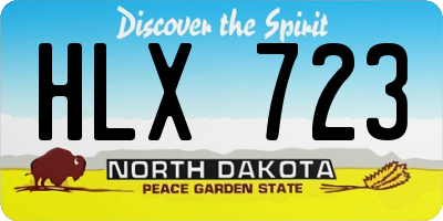 ND license plate HLX723