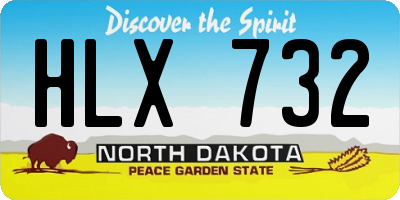 ND license plate HLX732