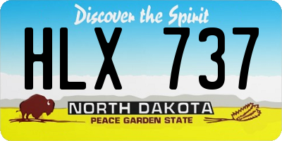 ND license plate HLX737