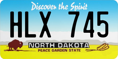 ND license plate HLX745