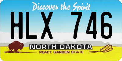 ND license plate HLX746