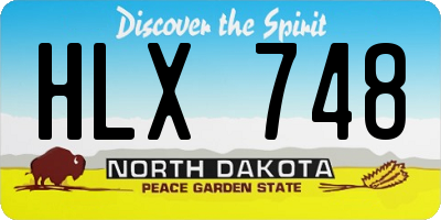 ND license plate HLX748
