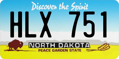 ND license plate HLX751