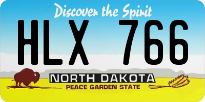 ND license plate HLX766