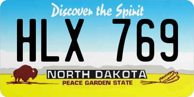 ND license plate HLX769