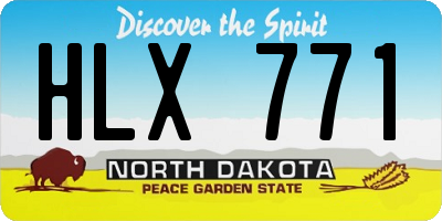 ND license plate HLX771