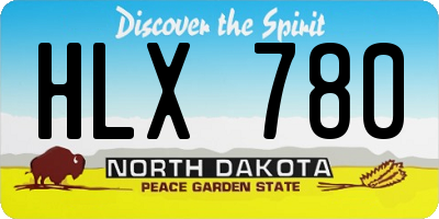 ND license plate HLX780