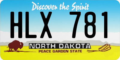 ND license plate HLX781
