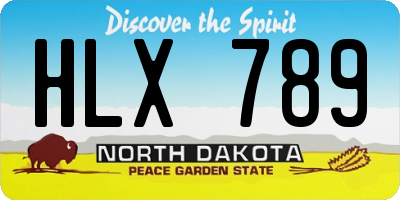 ND license plate HLX789
