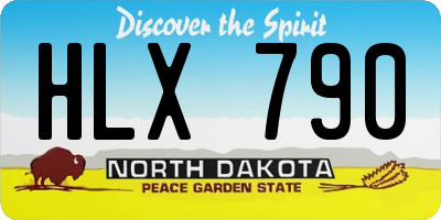 ND license plate HLX790