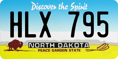 ND license plate HLX795