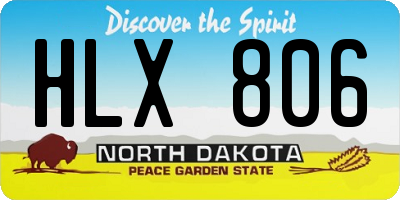 ND license plate HLX806