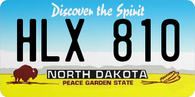 ND license plate HLX810